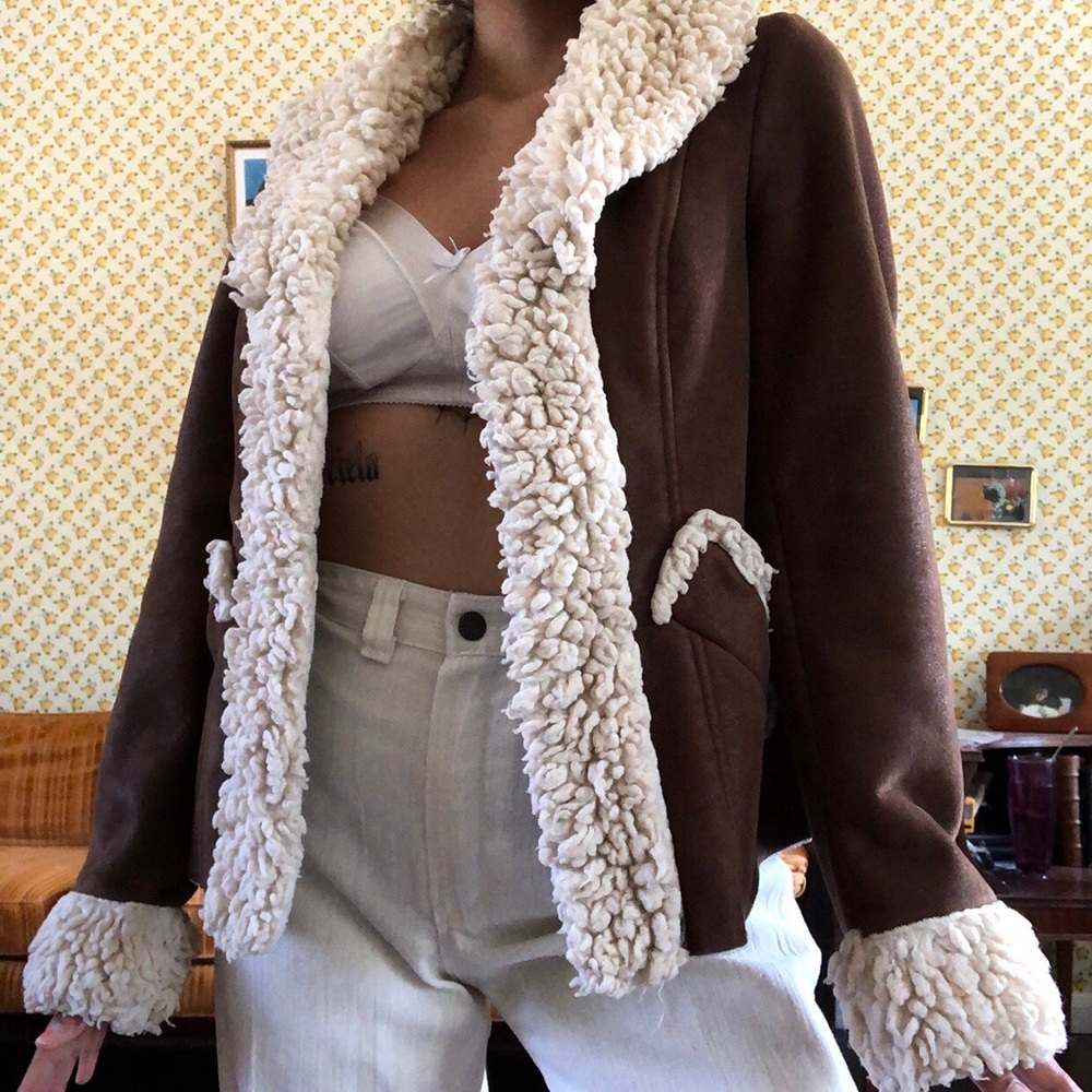 Vintage 70s polyester penny lane coat